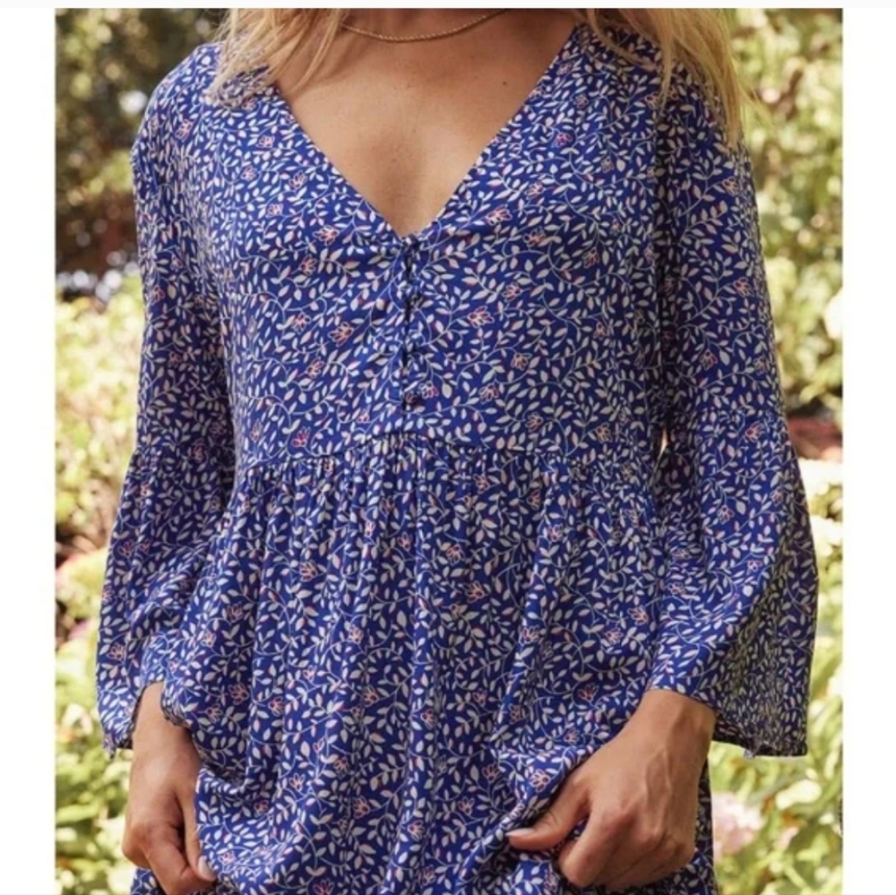 summersalt Blue Floral Mini Dress